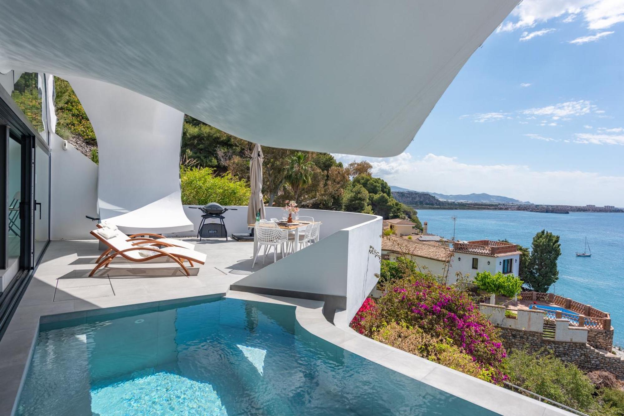 Rentitspain Casa Del Acantilado Piscina Climatizada Salobreña Exteriör bild